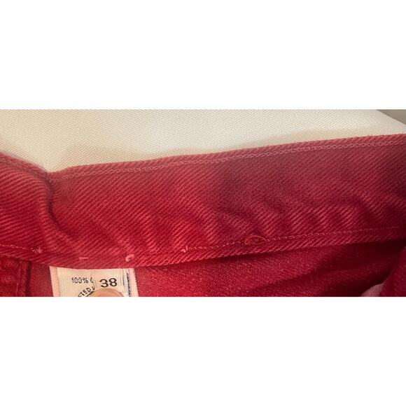 Vintage Cross Colour Red shorts Size 38 **FLAW** - Picture 8 of 11